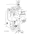 FRESH FOOD SECTION Diagram and Parts List for TFM25KRCGAA  General Electric Refrigerator