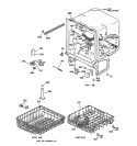 BODY PARTS Diagram and Parts List for GSD3130C07WW  General Electric Dishwasher