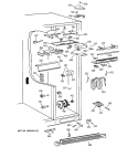 Part Location Diagram of WR13X10009 GE Bottom Hinge BK