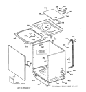 CABINET, COVER & FRONT PANEL Diagram and Parts List for WBXR1090A0AA  General Electric Washer