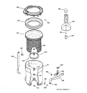 TUB, BASKET & AGITATOR Diagram and Parts List for WBXR1090A0AA  General Electric Washer
