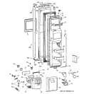 FREEZER DOOR Diagram and Parts List for TPG21KRCGWH  General Electric Refrigerator