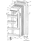 FRESH FOOD DOOR Diagram and Parts List for TPG21KRCGWH  General Electric Refrigerator