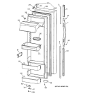 FRESH FOOD DOOR Diagram and Parts List for TPG24PRCGBB  General Electric Refrigerator
