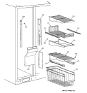 FREEZER SHELVES Diagram and Parts List for TPG24BFCGBB  General Electric Refrigerator