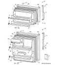 DOORS Diagram and Parts List for CTZ16DACDRWW  Hotpoint Refrigerator