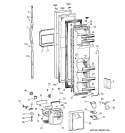 FREEZER DOOR Diagram and Parts List for TFS22PPBEBS  General Electric Refrigerator