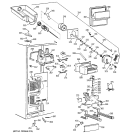 FREEZER SECTION Diagram and Parts List for TFS28PBBEBS  General Electric Refrigerator
