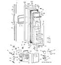 FREEZER DOOR Diagram and Parts List for TPG24PRCCBS  General Electric Refrigerator