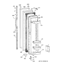 FREEZER DOOR Diagram and Parts List for TPS24PIBEBS  General Electric Refrigerator