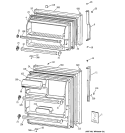 DOORS Diagram and Parts List for CTZ16DACKRWW  Hotpoint Refrigerator