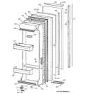 FRESH FOOD DOOR Diagram and Parts List for TFB26SPDABS  General Electric Refrigerator