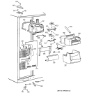 FREEZER SECTION Diagram and Parts List for TPS24BICEBS  General Electric Refrigerator