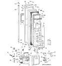 FREEZER DOOR Diagram and Parts List for TPS24BPCEBS  General Electric Refrigerator