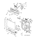 ESCUTCHEON & DOOR ASSEMBLY Diagram and Parts List for GSD3115F00AA  General Electric Dishwasher