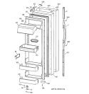 FRESH FOOD DOOR Diagram and Parts List for TPS24PIBGBS  General Electric Refrigerator