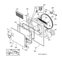 FRONT PANEL & LINT FILTER Diagram and Parts List for DSXH43EV1WW  General Electric Dryer