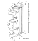 FRESH FOOD DOOR Diagram and Parts List for TPS24PPBGBS  General Electric Refrigerator