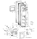 FREEZER DOOR Diagram and Parts List for ZFSB27DAGSS  General Electric Refrigerator