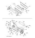 BACKSPLASH, BLOWER & MOTOR Diagram and Parts List for DPXR473EW1AA  General Electric Dryer