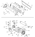 BACKSPLASH, BLOWER & DRIVE ASSEMBLY Diagram and Parts List for NWXR473EV1AA  Hotpoint Dryer