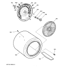 DRUM Diagram and Parts List for NWXR473EV1AA  Hotpoint Dryer