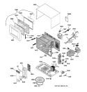 Section Diagram and Parts List for JES1244GB001  General Electric Microwave