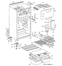 CABINET Diagram and Parts List for TBZ16DACKRWW  General Electric Refrigerator