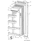 FRESH FOOD DOOR Diagram and Parts List for TPG21KRDAWS  General Electric Refrigerator