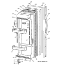 FRESH FOOD DOOR Diagram and Parts List for TFG25PRBGBS  General Electric Refrigerator