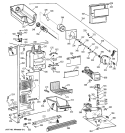 FREEZER SECTION Diagram and Parts List for TFS25PPBGBS  General Electric Refrigerator