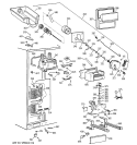 FREEZER SECTION Diagram and Parts List for TFS28PBBGBS  General Electric Refrigerator