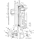 FREEZER DOOR Diagram and Parts List for TFS28PPBGBS  General Electric Refrigerator