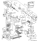 FREEZER SECTION Diagram and Parts List for TPG21KRCGWS  General Electric Refrigerator