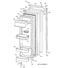 FRESH FOOD DOOR Diagram and Parts List for TPG24BRDABS  General Electric Refrigerator