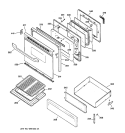 DOOR & DRAWER PARTS Diagram and Parts List for EGR2000EC0WW  General Electric Range