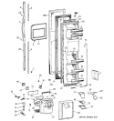 FREEZER DOOR Diagram and Parts List for TFK25PRDAWW  General Electric Refrigerator
