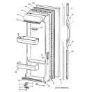 FRESH FOOD DOOR Diagram and Parts List for TFK25PRDAWW  General Electric Refrigerator