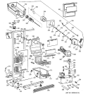 FREEZER SECTION Diagram and Parts List for TFK25PRDAWW  General Electric Refrigerator