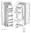 DOORS Diagram and Parts List for TFT22JABGAA  General Electric Refrigerator