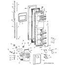 FREEZER DOOR Diagram and Parts List for TFX22APDABB  General Electric Refrigerator
