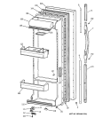 FRESH FOOD DOOR Diagram and Parts List for TFX22APDABB  General Electric Refrigerator