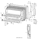 FREEZER DOOR Diagram and Parts List for TBM18GADARWW  General Electric Refrigerator