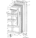 Part Location Diagram of WR78X10228 GE DOOR FOAM Assembly FF BK