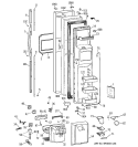 FREEZER DOOR Diagram and Parts List for TFG28PFCGBS  General Electric Refrigerator
