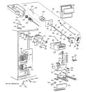 FREEZER SECTION Diagram and Parts List for TFG28PFCGBS  General Electric Refrigerator
