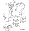 CABINET Diagram and Parts List for TBJ14JABRRWW  General Electric Refrigerator