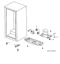 UNIT PARTS Diagram and Parts List for TAX3DNCWH  General Electric Refrigerator