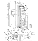 FREEZER DOOR Diagram and Parts List for TPG24PRDABS  General Electric Refrigerator