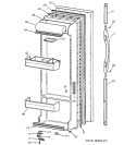 FRESH FOOD DOOR Diagram and Parts List for ERS2026DACC  General Electric Refrigerator